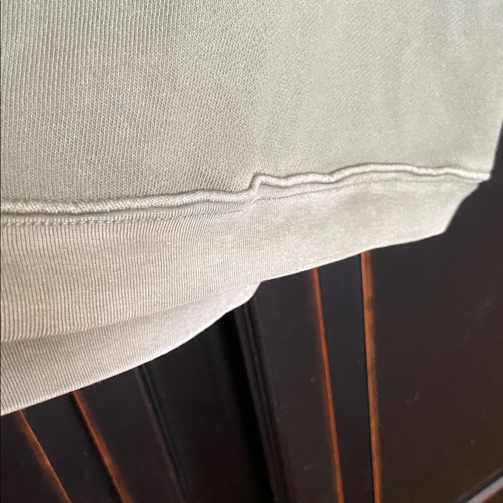 XL Aerie Oversized Sage Green  Distressed Sweatshirt with Balloon Sleeves, NWT - Picture 9 of 17